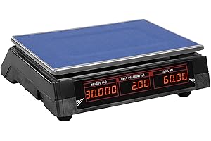 Steinberg Systems Balanza De Control Bascula Digital SBS-PW-302B (30 kg / 2 g, Pantalla LED, Batería integrada 40 h) Negra