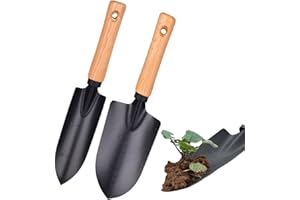 JIIJCAAC Gardening Trowels 2-Piece Multifunctional Garden Trowel And Hand Wide Shovel Tip, Equipped With A Multifunctional Wooden Handle Hand Shovel, Used For Horticultural Gift