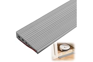 WAPASEZYAR Rampa progowa, 100 x 10 x 2,5 cm, antypoślizgowa powierzchnia, gumowa rampa najazdowa, do wózków inwalidzkich, wózków dziecięcych, chodzików lub skuterów (szara, 2,5)