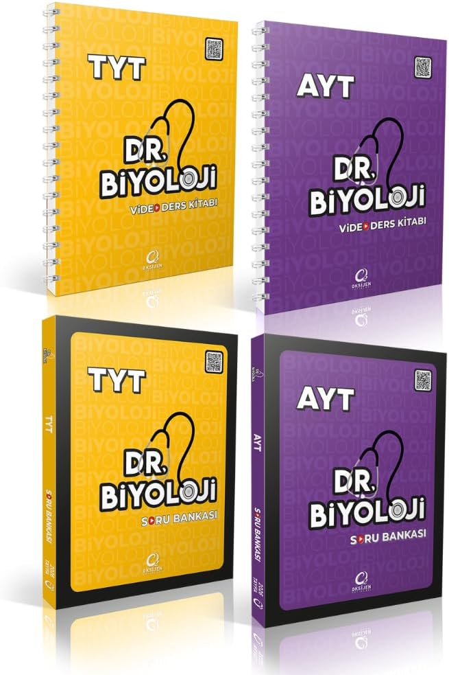 Dr Biyoloji TYT Video Ders Kitabı AYT Video Ders Kitabı TYT Soru Bankası AYT Soru Bankası 4lü Seti
