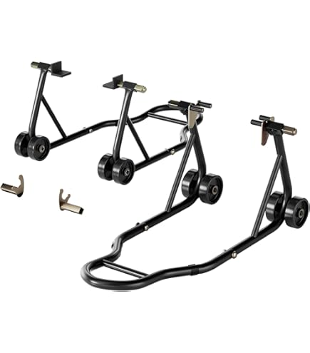 Oxford M8 Motorbike Paddock Stand Bobbins - OX788 - Black, Fits Most Motorcycles