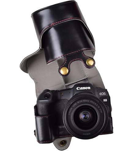 VOVMOEYA Custodia Silicone + 2 Vetri Temperati Per Canon EOS R8, Protezione Completa, Vestibilità Perfetta