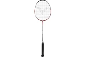 VICTOR Auraspeed Light Fighter 40 D – Raqueta de bádminton Ultraligera con Equilibrio de Cabeza de Alto módulo, Grafito, Color Rojo