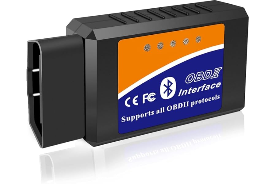 OBD2 Bluetooth Scanner Code Reader Reset for iOS iPhone Android Windows, Auto Car Diagnostic Scan Tool OBDII Adapter for Check Engine Light for Torque, OBD Fusion, Car Scanner App