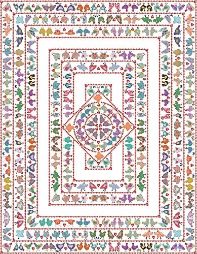 CHICKEN AND HEN TABLECLOTH by MollyMac - Why Did the Chicken? Table Decor - Fantastic Quality - Contemporary Design – Made in UK - 100% Cotton Drill • 180cm x 140cm • 71” x 55”
