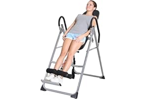 Kemket® Inversion Table Gravity Heavy Duty with Adjustable Headrest & Protective Belt Back Stretcher Machine for Pain Relief Therapy
