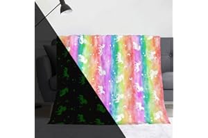 ‎SITUHAONAN Situhaonan Einhorn Decke Glow In The Dark Kinder Kuscheldecke Flauschig MäDchen Geschenke 8 9 10 11 12 13 14 15 16 Jahre Geburtstag Couch Sofa üBerwurfdecke Fleecedecke Zimmer Deko Wolldecke