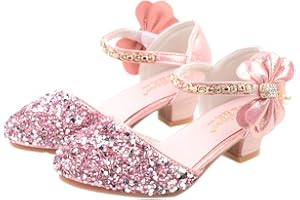 YOSICIL Scarpe con Tacco Ragazza Sandali Flamenco Scarpe da Principessa Eleganti Festa Ballo da Sala Tango Bowknot Scarpe da Sposa Feste Halloween Festa di Natale Blu,EU26-38
