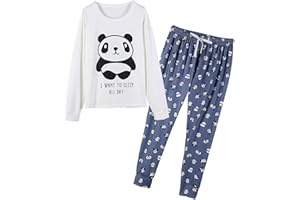 MyFav Women's Sleepwear Long Sleeve Top and Pants Pyjama Set Two Piece Pjs Sets Nightwear