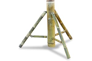 ‎KINAREE Bambus Rohr Sonnenschirm - Schirmständer zum Klappen - Handgefertigte Unikate