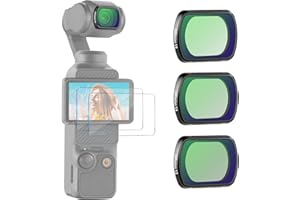 NEEWER 3 szt. Czarny filtr dyfuzyjny 1/2, 1/4, 1/8 magnetyczny, zestaw filtrów kompatybilny z DJI Osmo Pocket 3 Creator Combo, akcesoria do filtrów efektów obiektywu z folią ze szkła hartowanego,