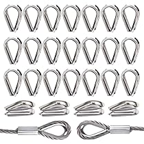 Lot De 20 Serre-câbles Métalliques De 3 Mm En Acier Inoxydable