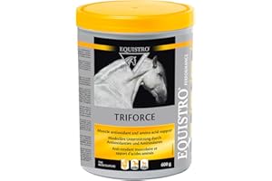 EQUISTRO® Triforce | Complément alimentaire pour chevaux | Pour renforcer l'endurance, la condition physique et la chevalerie | Protection des muscles contre le stress oxydatif | 600 g