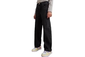STYLER | STREET Stylerstreet/Shishoo Girl’s Denim bootcut y2k Jeans Relaxed fit Wide Leg Jeans, Durable Girls School Trousers, Stylish and Comfortable Baggy jeans Stretchable Jeggings for Kids, Sizes 7 to 12 Years