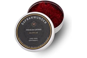 SAFRANWUNDER Safran Fäden, 10g Premium Safranfäden der höchsten Qualitätsstufe - Klasse 1 (Super Negin)