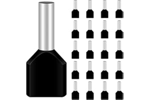 Hanibos Lot de 100 embouts de câble doubles 1,5 mm² - Embouts de câble isolés pour connexion de câble