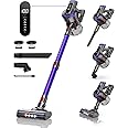 BuTure Aspirapolvere Senza Fili 33Kpa400W, Scopa Elettrica Potente con Touch Screen LED, Autonomia 55 Min, 4 in 1, per Tappet