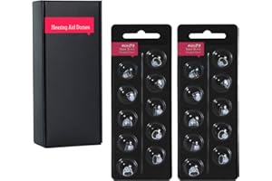 KH HAIKE Hearing Aid Domes for Oticon Replacements, Oticon Minifit Double Vent Bass Domes (8 mm/2 Pack), Universal Domes for Oticon Hearing Aid Supplies