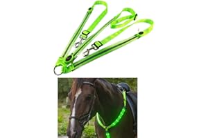AimdonR LED Pferdegeschirr, Horse Breastplate Collar Hohe Sichtbarkeit Tack Für Reiten Einstellbare Sicherheitsausrüstung