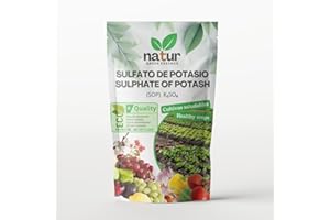 NATUR GREEN ESSENCE Sulfato Potásico para Jardín y Huerto - Fertilizante de Potásio y Azufre para todo tipo de Plantas Mejora Crecimiento y Producción, Nutriente esencial 500g