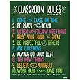 SG Classroom Rules Poster -Gloss HD 12 x 18 Inches - Classroom Expectations for Elementary, Middle | Respect | Decorative Unframed Poster,multicolor