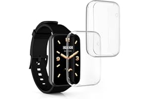 kwmobile Etui do modelu Xiaomi Mi Band 7 Pro, 2 x silikonowy pokrowiec na monitor fitness, z tworzywa TPU, przezroczyste