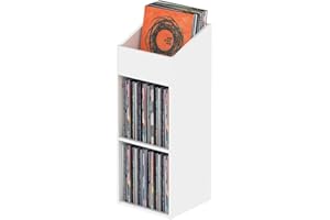 Glorious Record Rack 330 White - Holds 330 12" Disks, Easy to Set Up in A Simple Steps, White