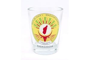 WORLD BY SHOTGLASS Madagascar armoiries Verre à liqueur