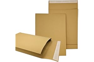 OVEPA Faltentaschen B4 250x353 mm mit 40 mm Falte – braune Versandtaschen mit Haftklebeverschluss – ideal für Maxibriefe, Warensendungen & DHL-Kleinpakete (25, B4: 353x250x40mm)