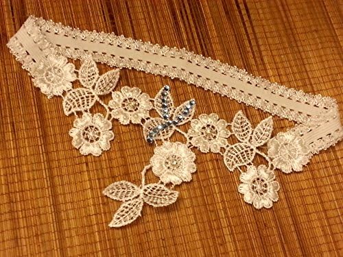 Bridal Garter. Some thing blue garter. Weddng garter. (Regular fits 14 - 24 inces)