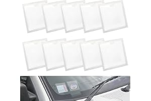 TENG HONG HUI 10 Pcs Car Tax Disc Holders Square Permit Holders Windscreen Card Holder Self Adhesive Parking Permit Holder Car Disc Holder Windscreen for Permits BadgesTicket Photos Business Cards (4.13*4.13inch)