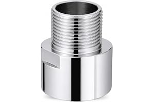 Massflow Extension Nipple Stainless Steel Chrome Finish Male Female Thread Connector for Shower Tap Faucet Wall Mixer Bathroom Plumbing Fittings 1 Inch (Pack of 1 pc)