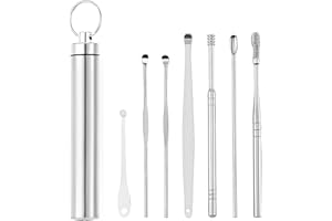 ‎TUAKIMCE TUAKIMCE Ohrschmalzentferner Ohrenschmalz Entferner für Erwachsene, 7 Stück Ohrenschmalz-reinigungswerkzeug Ear Cleaner Mit Vorratsbehälter Ohrreiniger Geeignet für Kinder Jugendliche und Erwachsene