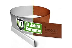 ‎INNOGARD innogard 6011-003 - Lawn Edging Tape - Corten Steel - Height 15 cm, Rust Garden Decoration - Flower Bed Border with 20 m Length