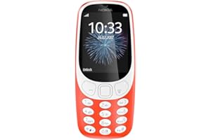 ‎NOKIA Nokia 3310 2G telefon komórkowy (kolorowy wyświetlacz 2,4", aparat 2 MP, Bluetooth, radio, odtwarzacz MP3, Dual Sim), ciepła czerwień