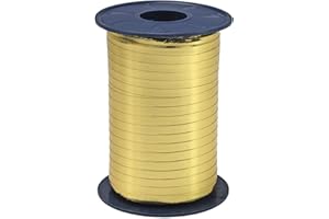 Präsent - Rotolo di nastro Mexico metallizzato, 5 mm x 400 m, colore: Oro