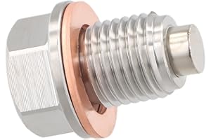 FANGEHONG Tappo di Scarico Olio Magnetico, Dado Di Scarico Della Coppa Magnetica, Tappo Coppa Olio Motore Veicol, Olio Coppa Vite Di Scarico Acciai Inossidabili con Rondella Metallica per Auto Moto(14 * 1.5)