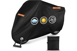 Cirulli Housse de Moto,Bache Motos Fabriquée en Tissu Oxford 210D,bâches vec des Bandes réfléchissantes adaptée à Une variété de modèles de Motos,bache Exterieur Impermeable 245x105x125cm