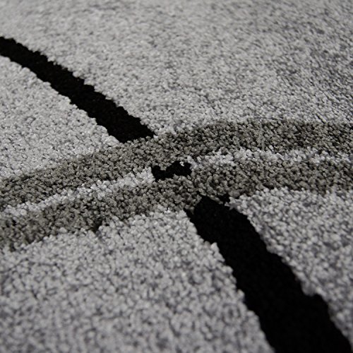 Teppich Modern Moda Öko-Tex Kreis grau schwarz creme verschiedene Größen 190×280 cm - 4