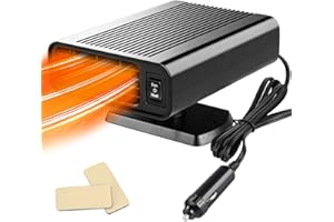 Leaflai 12V-Autoheizung – 150W-Autoheizung Winter-Auto-Enteisungsset Anti-Beschlag-Auto-Enteisungsgerät, das an den Zigarettenanzünder von Kleinwagen angeschlossen Wird