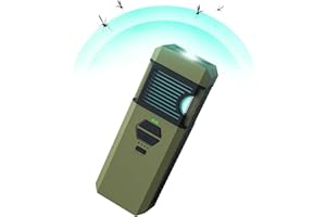 Luvan 3-in-1 Upgrade Repellente elettrico per zanzare con lanterna da campeggio, Repellente elettrico portatile per zanzare, batteria ricaricabile 9000mAh, impermeabile IP67, per patio all'aperto