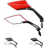 Universal Motorrad Motorroller Spiegel Set, F1 Ultimate (2x M10 Rechtsgewinde) (Rot)