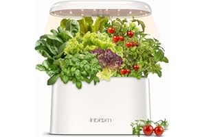 inbloom Hydroponics Growing System, Upgrade Indoor Herb Garden 3.0 with More 20% Red Grow Light, Plants Germination Kit, No Installation, Height Adjustable, Automatic Timer, Gifts for Friend - White