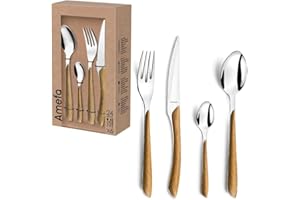 Amefa Eclat Nature Mieszany Komplet Sztućców, Brązowy, 16 Elementów