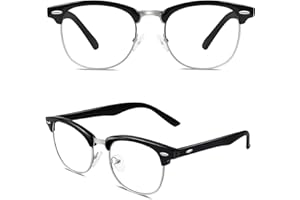 CGID Happy Store CN56 Vintage Inspired Classic Horn Rimmed Nerd UV400 przezroczyste soczewki okulary