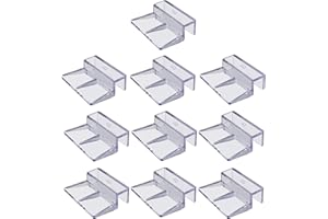 SHULLIN 10 Pcs 6mm Fish Tanks Glass Cover Clip Aquarium Cover Bracket Aquarium Lid Clips Aquariums Fish Tank Acrylic Clips Fish Tank Clips Fish Tank Lid Holder Support for Rimless Aquariums (8MM)