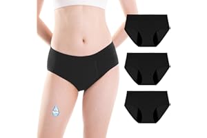 INNERSY Mutande Mestruali Ragazza Flusso Abbondante Slip Ciclo Mestruale Cotone 10-18 Anni Pacco da 3