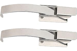 SAGASAVE 2 pezzi di chiusura a leva in acciaio inossidabile, lunghezza 100 mm, morsetto con gancio in acciaio a molla, chiusure a leva per moquette per scatola attrezzi, baule, scatola porta, baule porta