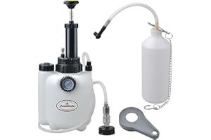 ZOOMTOOLS Versione Migliorata Pompa del fluido per spurgo freni manuale da 3 litri, kit di spurgo freni professionale per un solo uomo adatto per la maggior parte dei serbatoi del cilindro dell'albero del freno