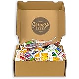 Genussleben Låda med ca 75 stycken Frigeo-duschpulver, druvsocker Lolly och Ahoi duschbitar i en blandning av olika sorter, s